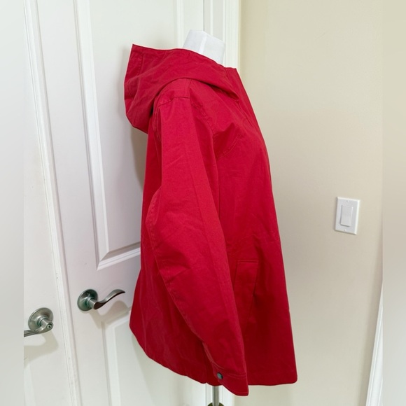Hunter Women's Hooded Water Resistant Lightweight Red Wash Rain Jacket Size XXL - Picture 4 of 10